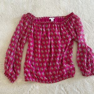 DVF PINK FLORAL BLOUSE XS (P)